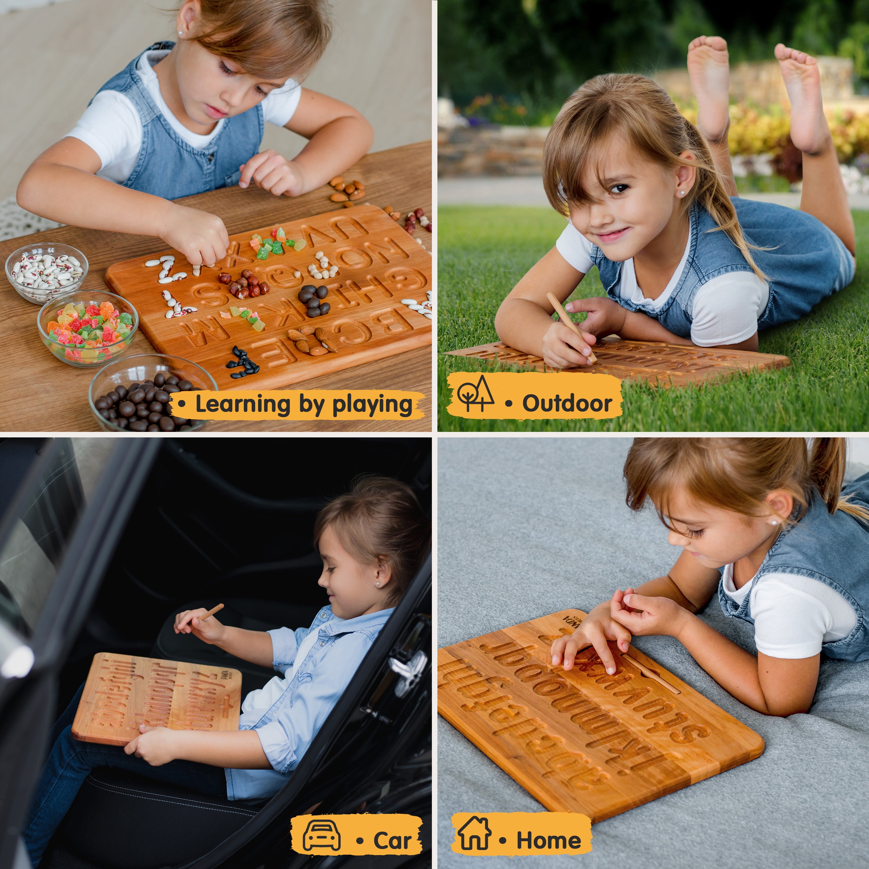 Montessori Wooden Tracing Board
